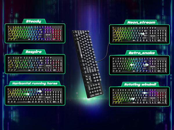 11 different backlit modes