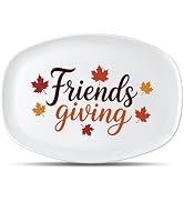 R HORSE Fall Thanksgiving Melamine Platter Gift for Friends | Friends Giving Reusable Serving Tra...