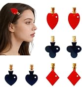 Frinnovan, 8 Pack Poker Hair Clips Acrylic Funny Playing Cards Hairpins Barrette for Women Party ...