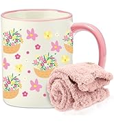 Cute Gifts for Flower Lovers, Aesthetic Flower Coffee Mug Gift Ideas, 11 Oz Floral Coffee Cup Bir...