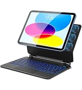 FUWANG for iPad A16 11th/10th Generation Case with Keyboard, Magic Keyboard with Power Display, M...