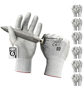 Schwer 6 Pairs Safety Work Gloves with Certified Level 6 Abrasion Resistance, ANSI A2 Cut Resista...