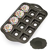Cyimi Mini Muffin Pan 12 Cup with Removable Bottom,Nonstick Cupcake Pans for Baking,Mini Muffin C...
