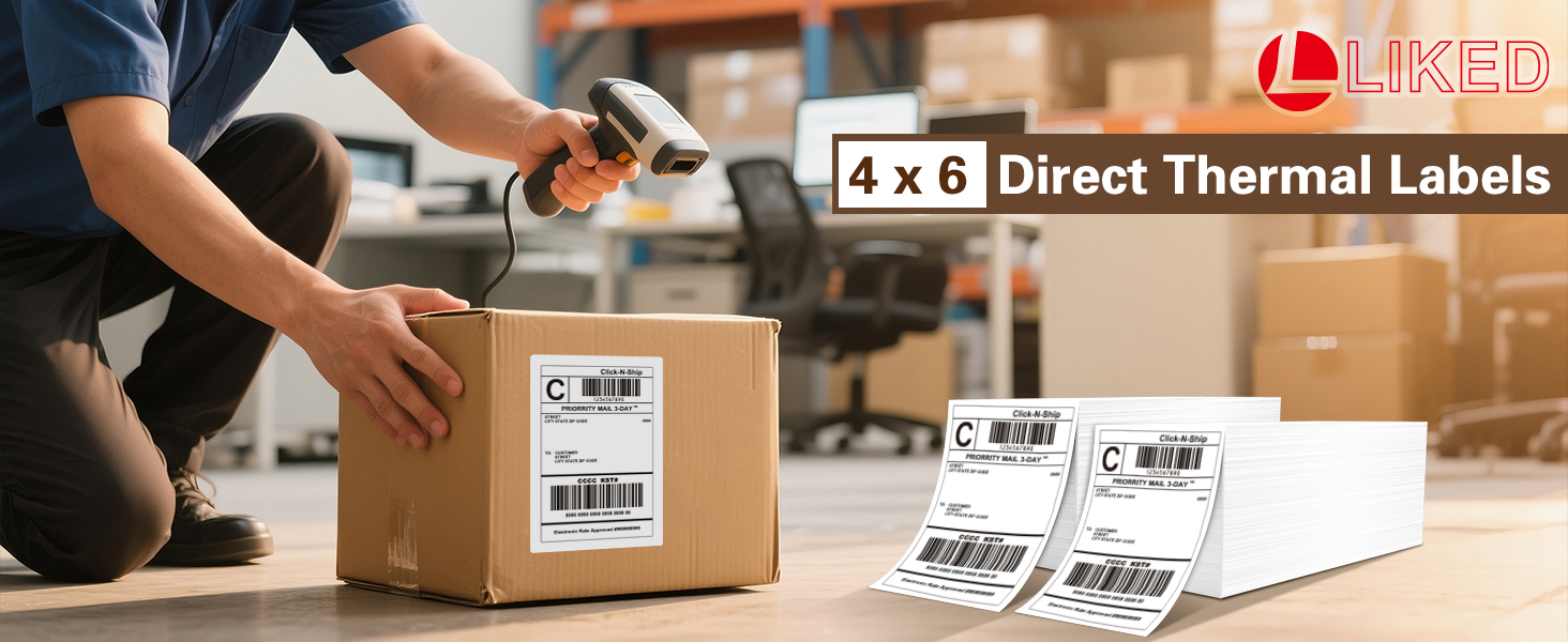 4x6 direct thermal labels