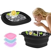 EBIGIC Face Bowl for Ice with Built-in IceTray,Collapsible Silicone Face Ice Bowl – Cold Plunge T...