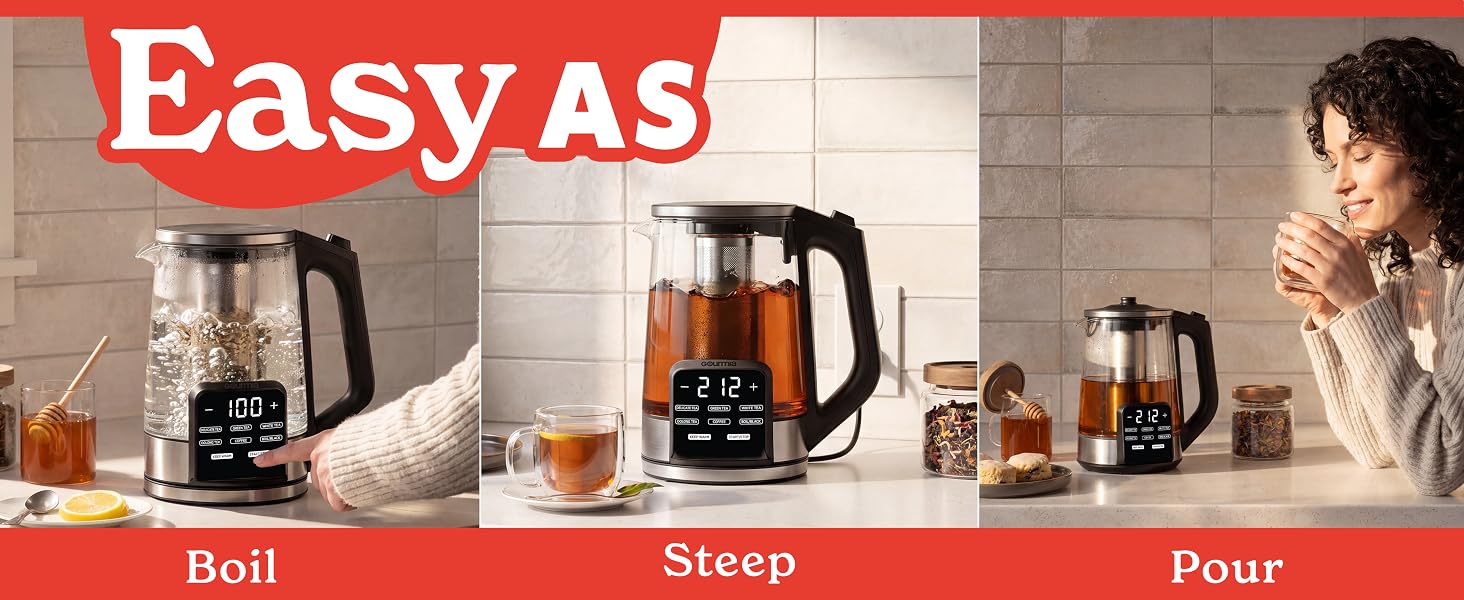 Gourmia Programmable Digital Glass Kettle GDK2365