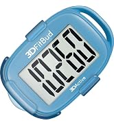 3DFitBud Simple Step Counter Walking 3D Pedometer from 3DActive with Clip & Lanyard - A420S