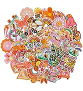 48Pcs Hippie Iron on Patches for Clothes, Tote Bags, Hats, Backpacks | Embroidered Polyester Girl...