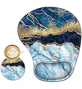 ArtSo Ergonomic Mouse Pad with Wrist Support Gel Mouse Pad Wrist Rest, Non-Slip PU Base Comfortab...