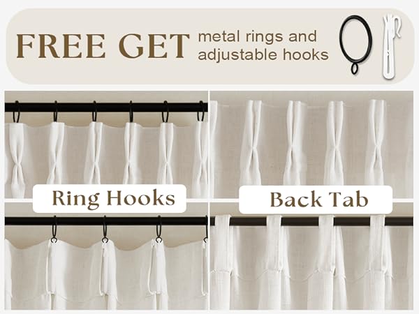 pleated linen curtains