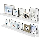 Love-KANKEI 36 Inch Long Floating Shelves Wall Mounted Set of 2, Large Wood Wall Shelves for Stor...