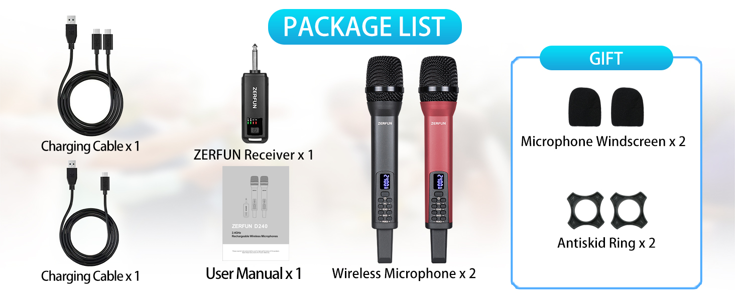 Rechargeable Wireless Microphones