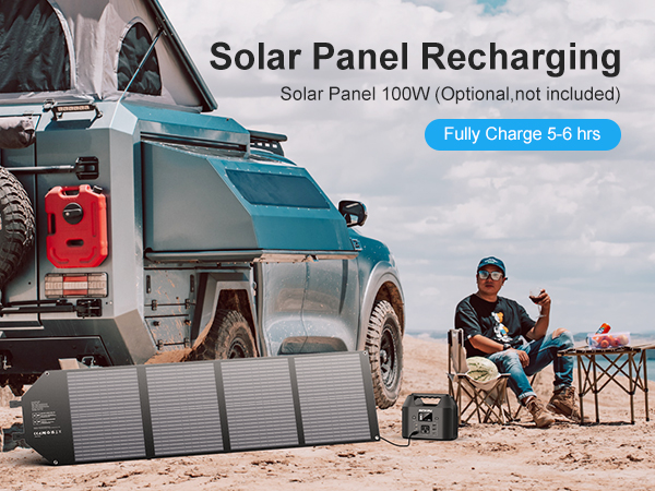 13-23V solar panel about 4-6hrs full sun (solar panel NOT included)