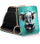 Yonlevres Credit Card Holder RFID Wallet, Small Card Holder Wallet for Women with Keychain Zipper...