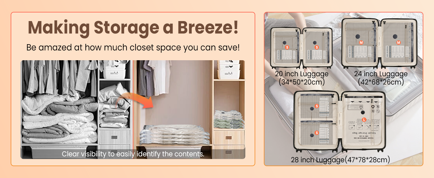 luggage vacuum bags for travel