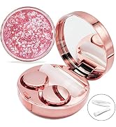 Contact Lens Case, Bling Stars Colored Portable Cute Eye Contact Lense Remover Tool with Mirror f...