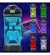 Attivolife Game Water Bottle for Boys, Light up 3D Glowing LED Light - 14 OZ Tritan BPA Free - 7 ...