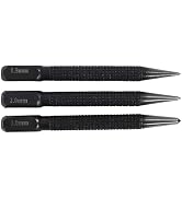 BWESOO Center Punch Set, 3-Piece High-Carbon Steel, 4-Inch Black Hand Tools for Metal and Wood Ma...