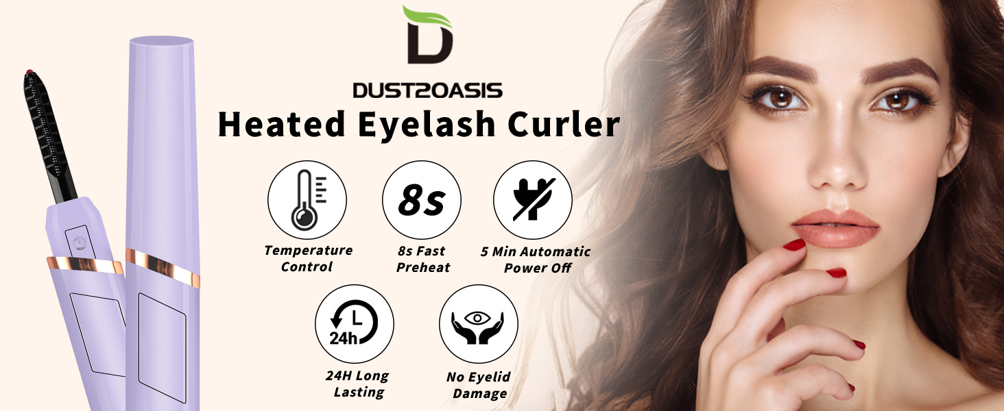 Heated eyelash curlers