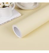 Peel and Stick Wallpaper Contact Paper Light Yellow Textured Self Adhesive | Renter Friendly Wall...
