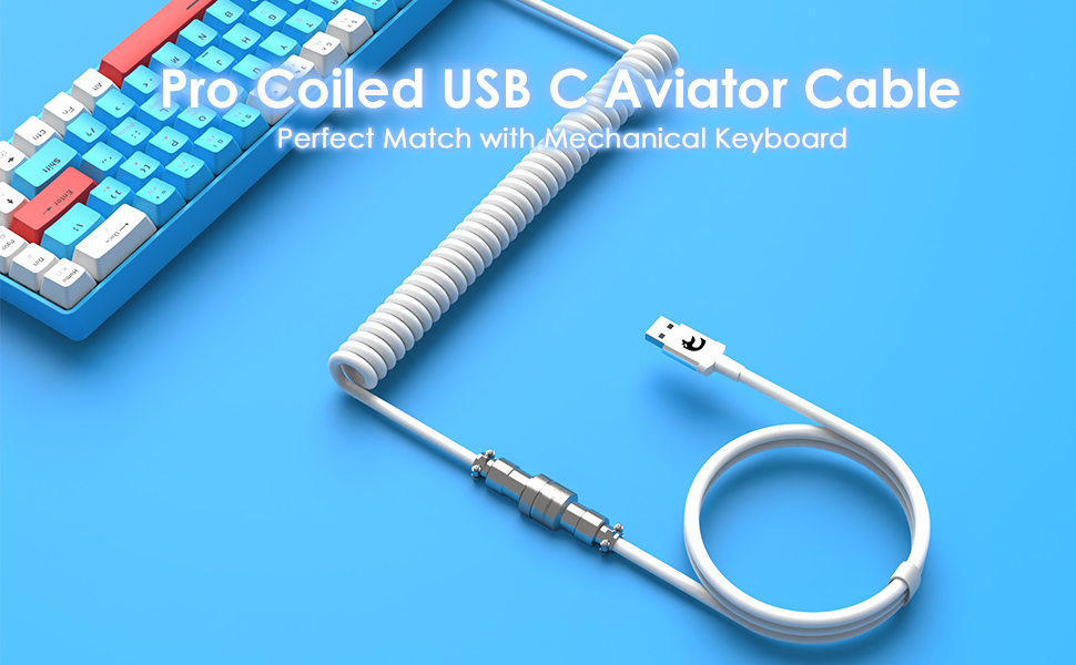 Custome Colied USB C to A Keyboard for Mechanical PS4 PS5 Switch Xbox Printer