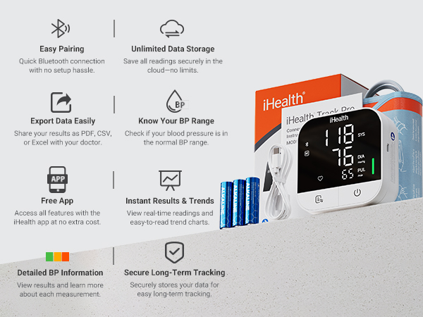 Bluetooth Blood Pressure Monitor for home use