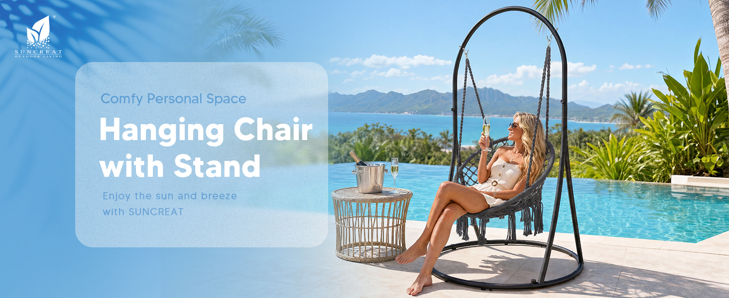 outdoor swing with stand