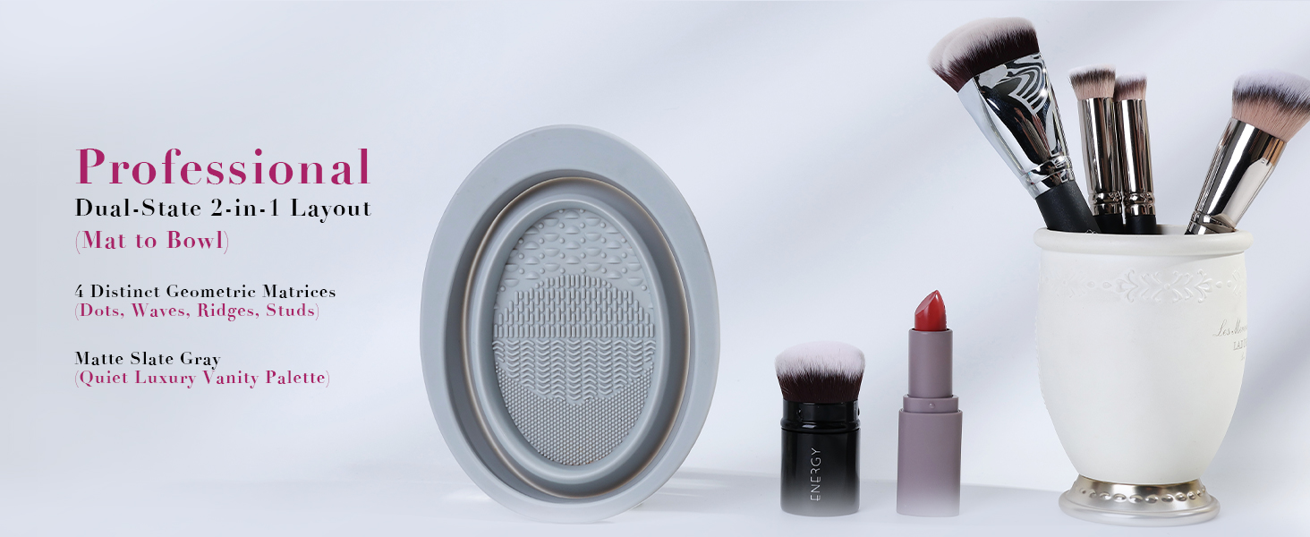 travel size brush cleaner tray