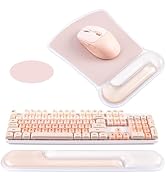 Ospelelf Mouse Pad with Wrist Rest and Ergonomic Gel Keyboard Hand Wrist, Support for Typing Gami...