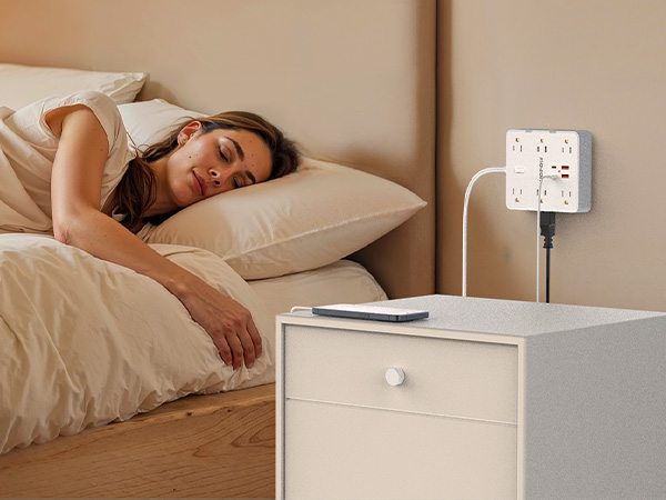 two prong extension cord flat wall plug
