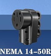 50 Amp RV Female Plug Connector NEMA 14-50R Outlet Repair Extension Cord Ends