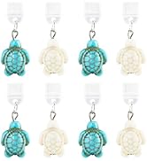 CREATCABIN 1 Box 8Pcs Dust Plug Charms Type C Charm Green White Synthetic Turquoise Plastic Dustp...