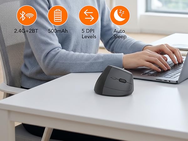 bluetooth vertical mouse