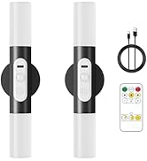 Hensam Motion Sensor Wall Lights with Remote Control, LED Rechargeable Battery Operated Wall Scon...