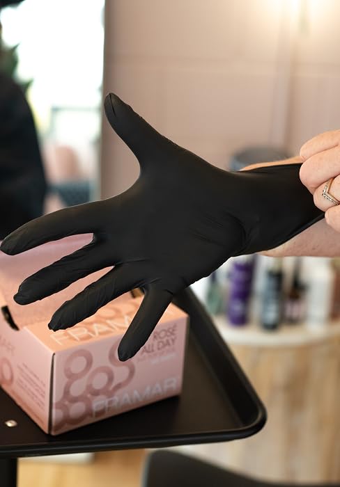 gloves disposable latex free medium esthetician essentials meat gloves black rubber gloves