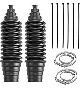 Car Tie Rod Boot Kit, Steering Rack and Pinion Tie Rod Boots, Dustproof Silicone Bellow Boot with...