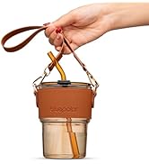 BLUEPOLAR 13 oz Tumbler Water Glass, Water Bottle with Straw and Dustproof Lid, Coffee Ice Cup Do...