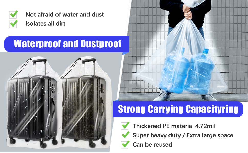 large clear plastic bags for storage