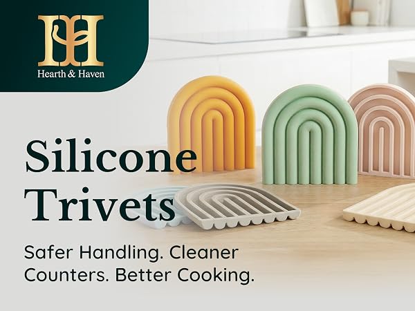 silicone trivet heat resistant hot pad for kitchen protects quartz countertop from hot pots pans