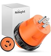 Nilight 15 Amp to 30 Amp RV Power Adapter 110 Volt Twist Locking Connector 5-15P to L5-30R 15A Ma...