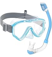 VVINCA Kids Snorkel Set for Age 4-14 - Dry Top Snorkeling Gear for Kids Junior & Youth - Childs D...