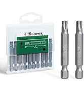 HitScrews 2 Inch Magnetic T30 Torx Bits, S2 Steel Star Screwdriver Bits, 1/4" Hex Shank, CNC Prec...