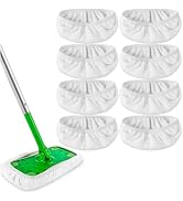 KEEPOW Reusable Wet Pads Compatible with Swiffer Sweeper Mop, Dry Sweeping Cloths, Washable Micro...