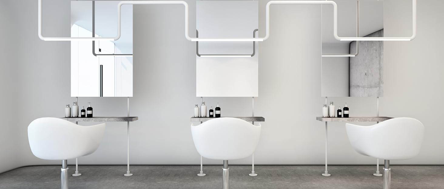 salon chairs and mirrors