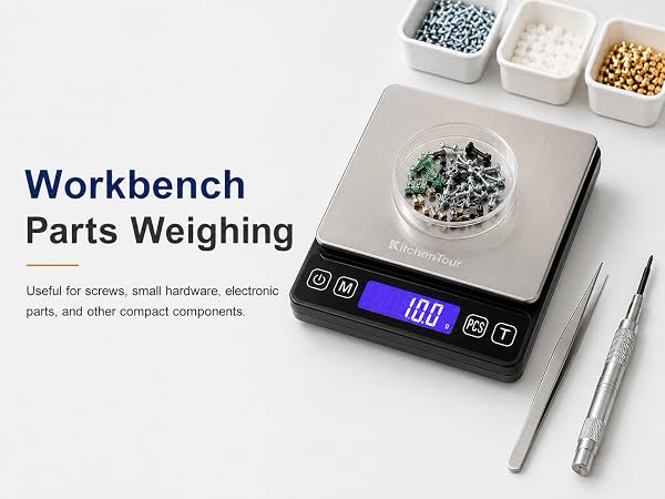 Worbench parts weighing