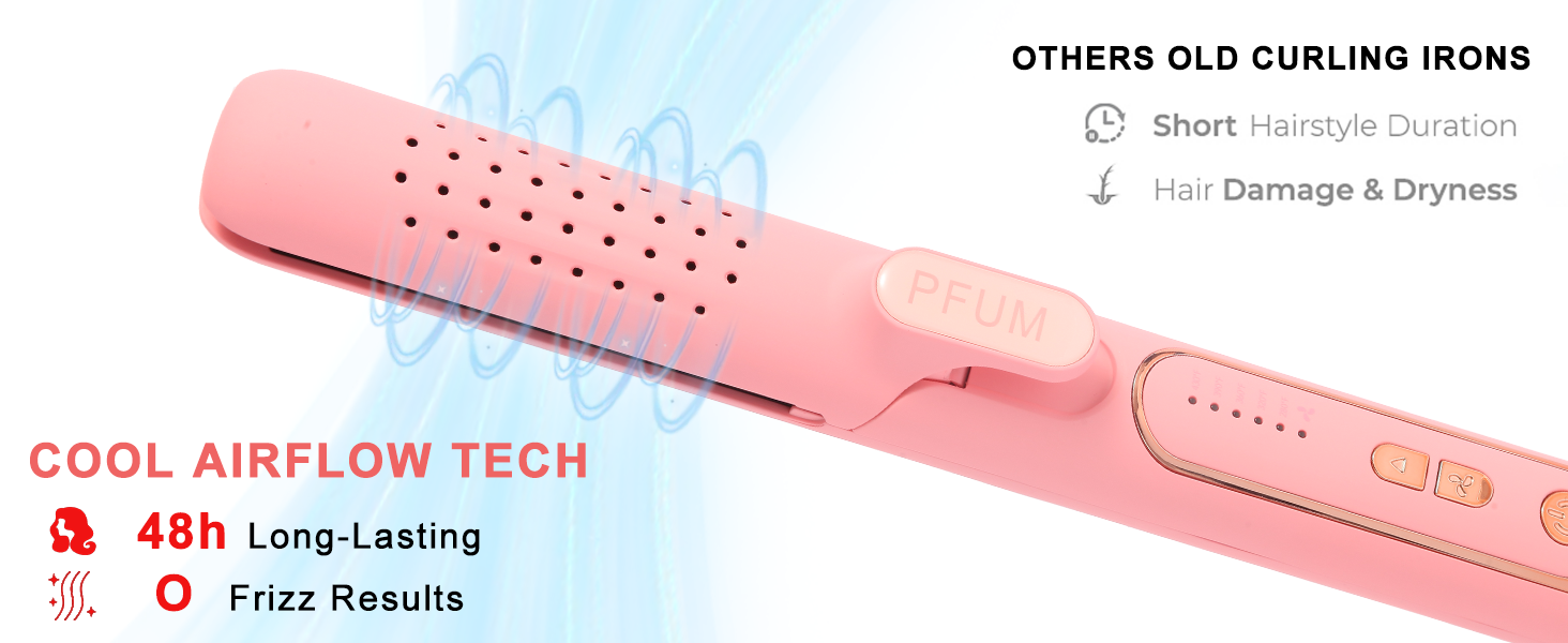 Airflow Hair Straightener and Curling Iron 2-in-1