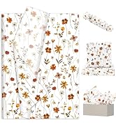 JarThenaAMCS 100 Sheets Fall Floral Tissue Paper Autumn Wildflower Gift Wrapping Paper Flower DIY...