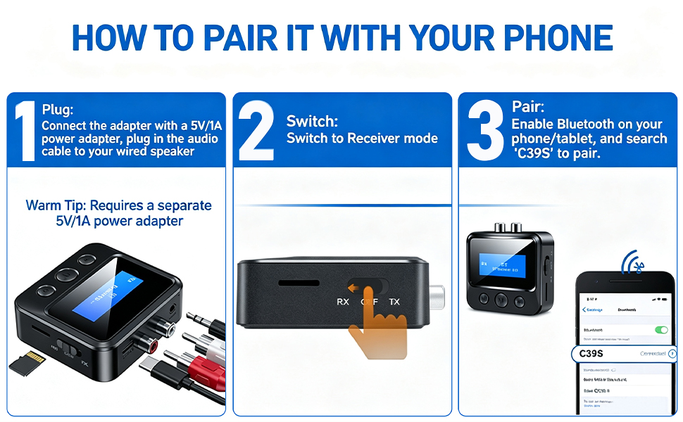 bluetooth transmitter for tv adapter bluetooth receiver for home stereo