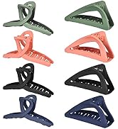 8 PCS Hair Clips,CEELGON Nonslip French Hair Claw Clips for Thin /Medium Thick Hair ,Triangle Hai...