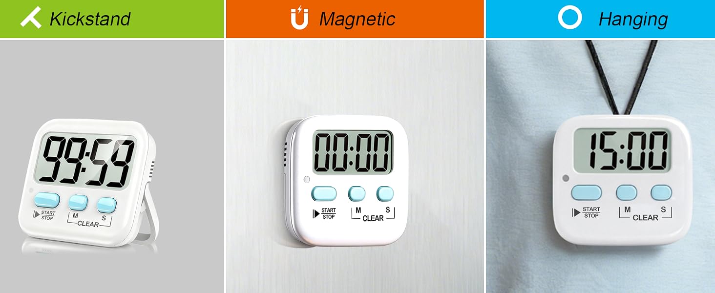 Digital timer with three mounting options